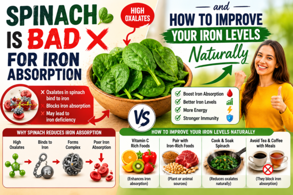 Why Spinach Is Bad for Iron Absorption and How to Improve Your Iron Levels Naturally